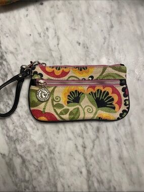 Spartina Floral Canvas Wristlet Clutch in Multicolor Floral